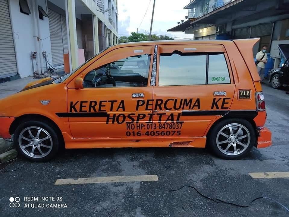 Model Perodua Kancil yang digunakan untuk membawa pesakit ke hospital secara percuma