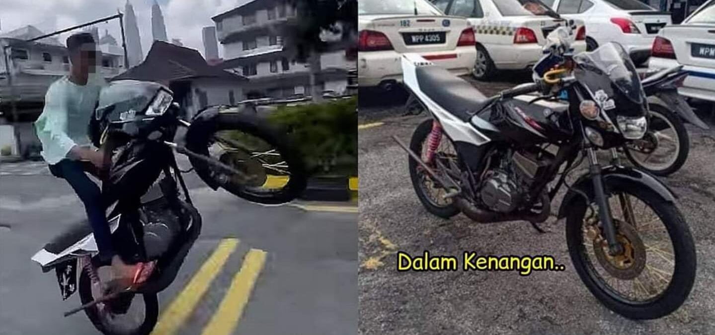 Seorang lelaki ditaha polis selepas dipercayai melakukan aksi 'wheelie' di sekitar ibu negara
