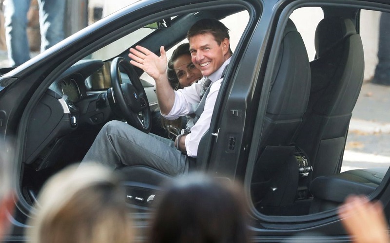 FILE PHOTO: Actor Tom Cruise is seen on the set of “Mission Impossible 7” in Rome