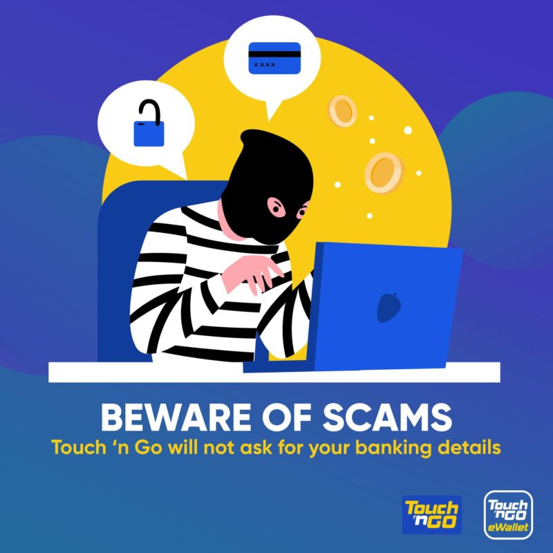 Touch 'n Go turut menjadi mangsa scam daripada pihak tidak bertanggungjawab. - Foto ihsan Touch 'n Go