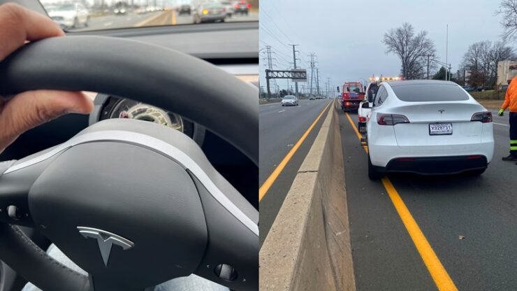 Tesla Model Y stereng tercabut