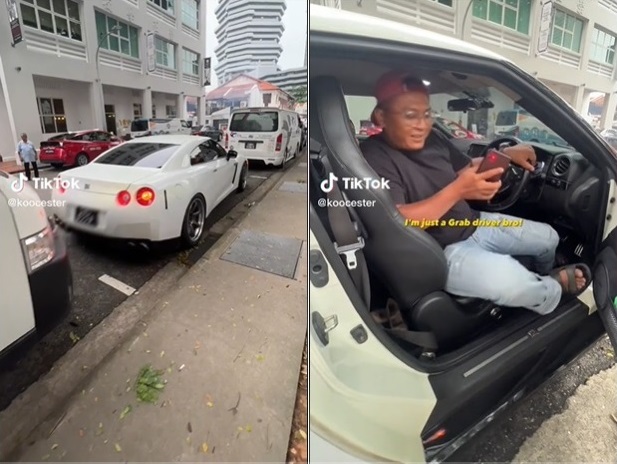 pemandu grab pakai nissan gt-r 01