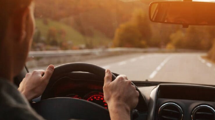 travel by car, road trip driving background