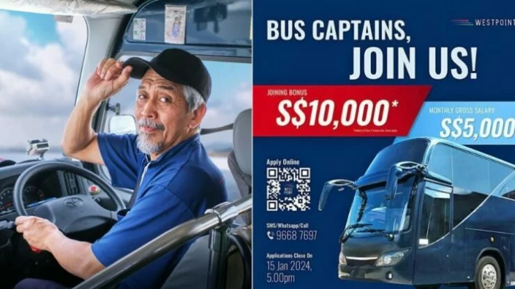 pemandu bas singapura gaji rm17k