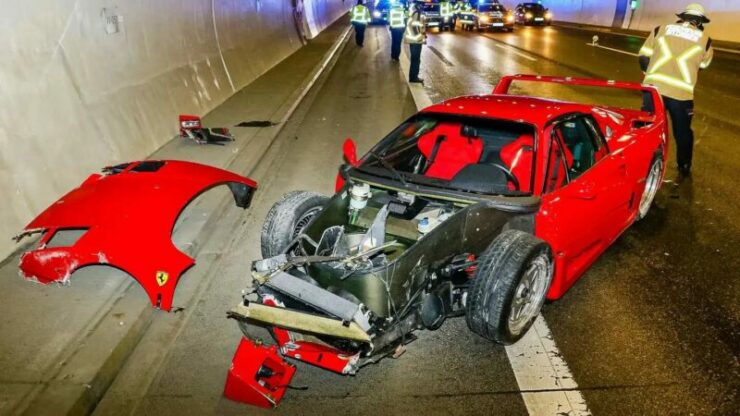 Ferrari F40 kemalangan Jerman 01